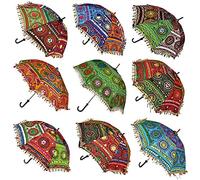 cotton Bohemian Handmade Design umbrella Multi Color Fashion Parasol (5 Pcs Lot) Indian Handmade Designer Cotton Umbrella By ARISE EXPORT