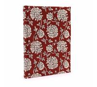 Cotton Bound Notebooks 20x15cm - 96 pages - Burgundy Floral