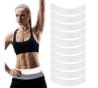 Cotton Bra Liners - 10 Absorbent Inserts Under The Breast, Washable Soft Nipple Pads for Gym, Fitness Yoga and Daily Activities