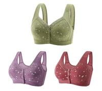 Cotton Bras for Women Bras for Women UK Non Wired 3Pcs Maternity & Nursing Bras Women's Bras 5D Shaping Push Up Bra Front Closure Strapless Bra Sports Bras Women Large Breasts UK Size 12