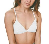 Cotton Bras for Women Non Wired, Sexy Solid Color Triangle Bra Ribbed Cross Back Spaghetti Strap Bra V Neck Unpadded Bra Ladies Seamless Bras for Women UK Women's Underwear Bralette Sale White