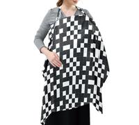 Cotton Breastfeeding Boss Multi-Use Cover Black and White Checkered | Nursing Apron Breathable Shopping Cart Cover
