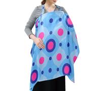 Cotton Breastfeeding Boss Multi-Use Cover Trendy Polka Dot Peach Blue