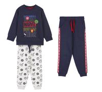 Cotton Brushed 3-Piece Marvel Dark Blue Jumpsuit - 3 Years | MALE CERDà