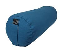 Cotton Buckwheat Yoga Bolster (Peacock Blue)