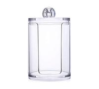 Cotton Bud Holder Cotton Bud Dispenser Cotton Wool Holder Clear Jar Plastic Acrylic Case For Cotton Balls,Cotton Swabs,Q-tips,Makeup Pads Storage