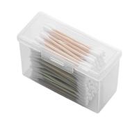Cotton Bud Holder Cotton Swab Container Small Necklace Storage Box Small Storage Case Organizer Cotton Pads Container Organizer Transparent Jewelry Porta, Large, Se référer au descriptif, Refer to