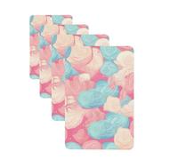Cotton Candy Car Air Fresheners Cards Set of 4 Pieces Personalized Car Fresheners Gifts for Men Women Auto Aromatherapy Tablets Hanging Scented Cards for Wardrobe Bathroom