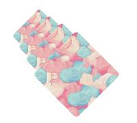 Cotton Candy Car Air Fresheners Cards Set of 4 Pieces Personalized Car Fresheners Gifts for Men Women Auto Aromatherapy Tablets Hanging Scented Cards for Wardrobe Bathroom