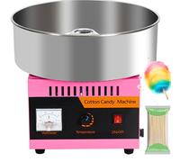 Cotton Candy Machine, 1000W Candy Floss Maker with Adjustable Temperature, Timer, and Explosion Protection for Parties, Events, and Catering