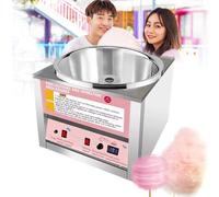 Cotton Candy Machine Commercial,18.5inch Electric Stainless Steel Candy Floss Machine,1200w Cotton Candy Maker With Temp Adjustment, For Family, Party, Park,Christmas,Birthday