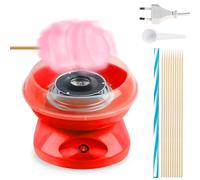 Cotton Candy Machine for Home, 27 cm Size Retro Cotton Candy Machine, Cotton Candy Machine 450 W with Sticks Measuring Spoon for Children's Parties, Birthday, Party (Red)