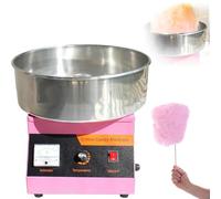 Cotton Candy Machine with Adjustable Temperature and Stainless Steel Bowl for Fast Threading and No Clogging at Events and Parties