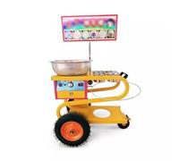Cotton Candy Maker Commercial Cotton Candy Machine S-Type Gas Electric Fancy Fully Automatic Wire Drawing Color Small Cart