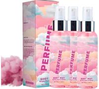Cotton Candy Perfume, Candy Floss Body Mist, Portable Fragrance Body Spray, Women's Body Spray, with Long Lasting Fragrance, Fresh Everyday Fragrance, for Home, Summer, Morning (3 Pieces)