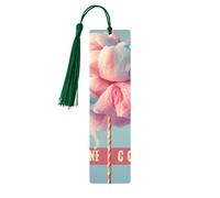 Cotton Candy Printed Metal Bookmarks M - Dark Green Lightweight Aluminium Book Marker for Books, Journals & Gifts, Ideal Book Lovers, Holiday Decor & Crafts