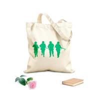 Cotton Canvas Shopping Bag Military Soldiers War Airborne Infantry Warrior 340g/m² thick fabric Uses as a gift bag