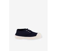 Cotton Canvas Trainers with Laces for Kids, by BENSIMON® navy blue