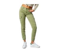 Cotton Cargo Trousers with Multiple Pockets - female - ONLY - Cropped Jeans - Green - S - Jeans S