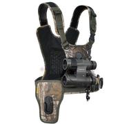 Cotton Carrier CCS G3 Camera & Binocular Harness - Camo | Patented Twist & Lock Mount | Hands-Free Carry System | Includes Rain Cover