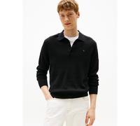 Cotton/Cashmere Polo Jumper Black