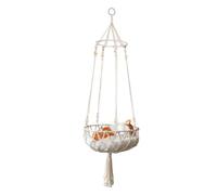 Cotton Cat Hammock - Hanging Boho Macrame with Cozy Pet Bed | Creative Long Lasting Cats Indoor Modern Design for Sleeping, Playing, Climbing