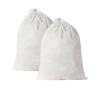 Cotton Cheese Cloth Muslin Gauze Fabric Drawstring Bags for Straining Filter Milk Cheesemaking Reuseable Breathable Natural Large Food Storage Bag W36 x H42cms (17 x 14 Inch) Neotrims (2 Pieces)