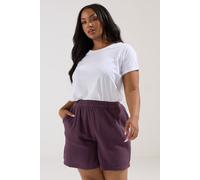 Cotton Cheesecloth Shorts Yours Purple 14