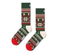 Happy Socks Cotton Christmas Socks in Fun Gift Boxes - Snowman and Christmas Tree Pattern, New Bauble Set, 36-40