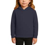 Cotton Classic Pullover for Kids Boys Girls Solid Soft Sweatshirts for Children Basic School Tops Fashion Warm Clothes Childs Hoodie (Navy, 9-10 Years)