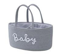Cotton Cloth Diaper Organizer Foldable Nursery Storage Bin with Parkable Storage Basket Compartment Baby Essentials Diaper Organizer