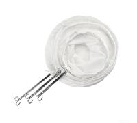 Cotton Cloth Filter Bag with Stainless Steel Ring for Nut Milk, Loose Leaf Tea, Coffee, Juice, Cheese, Reusable Fine Mesh Strainer for Household Brewing(L)