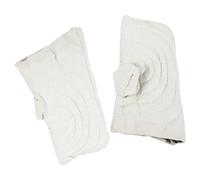 Cotton Cloth Kiln Mittens for Ceramic Artists, Heat Protection Gloves | Beige Fabric, Improved Dexterity and Grip for Clay, Kiln Loading, Unloading, Pottery Making, Microwave Kiln for Pottery
