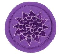 Cotton Cloth Singing Bowl Cushion, Buddhist Purple Mat for Meditation | Portable Wear-Resistant Pad, Tea Pot Support, Embroidered Craft, Gift Choice for Prayer Hall and Music Use