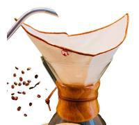 Cotton Coffee Filter for CHEMEX (DOUBLE LAYER) Pour Over Reusable Organic Chemex Sock Washable 100% Cotton and Pour Over Coffee (one pack, Chemex)