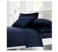 COTTON COMFORT 100% EGYPTIAN COTTON 300 THREAD COUNT FITTED SHEET HOTEL QUALITY - SMALL DOUBLE 4FT NAVY BLUE