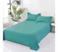Cotton Comfort 400 Thread Count Flat Sheet - Double, 100% Egyptian Cotton, Super Soft & Breathable Hotel Quality Bed Sheet (Teal)