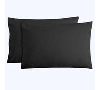 Cotton Comfort Bedding 100% Luxury Brushed Cotton Flannelette Duvet Cover Set Elegant Button Closure Duvet Cover and Pillowcase Set - Ultra Soft & Breathable Quilt Cover Set (Black, Pillow Cases)