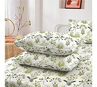 Cotton Comfort Bedding 2 Pack 100% Egyptian Cotton Pillow Covers 400 Thread Count Floral Printed Fern Green Pillow cases 2 Pack