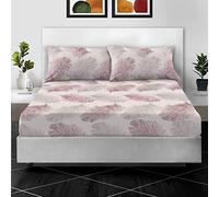 Cotton Comfort Bedding 3PC Printed Small Double Fitted Sheet 100% Egyptian Cotton Floral Design 400 Thread Count 30cm/12” Deep Fitted Small Double Bed Sheets with Pillow cases 2 Pack
