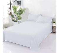 Cotton Comfort Bedding 400 Thread Count Flat Sheet Small Double 100% Egyptian Cotton Flat Bed Sheets Small Double Super Soft & Breathable Hotel Quality 4FT Bed Sheet
