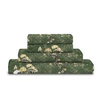 Cotton Comfort Bedding 4PC Floral Printed Bed Sheet Set Single - 100% Egyptian Cotton 400 Thread Count | Includes 1 Fitted Sheet, 1 Flat Sheet & 2 Pillowcases | Luxury Soft Floral Bedding Set