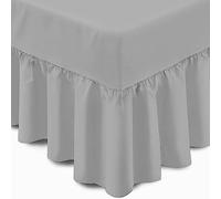 Cotton Comfort Bedding Valance Double Fitted Sheet 100% Egyptian Cotton 400 Thread Count Frill Bed Sheets Double Super Soft Breathable & Luxury Deep Fitted Base Valance Sheets