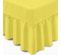 Cotton Comfort Bedding Valance King Size Fitted Sheet 100% Egyptian Cotton 400 Thread Count Frill Bed Sheets King Super Soft Breathable & Luxury Deep Fitted Base Valance Sheets