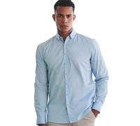 Cotton CoolPlus Long-Sleeved Formal Shirt Henbury Light Blue XXL