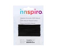 Cotton cord Waxed Fine Black 3 mm. 2.5 m.