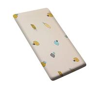 Cotton Cot Bed Mattress Protector,Extra Deep Fitted,Breathable Mattress Cover for Baby Toddler Children Cotbed,Safe Dyeing (Pineapple,Mattress: 120x65cm)