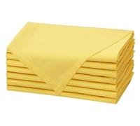 COTTON CRAFT Easter Cloth Napkins - Set of 8 Soft 100% Cotton Napkins - Reusable Lunch Brunch Dinner Napkins - Spring Summer Table Decor - Machine Washable - 17 x 17 inches - Yellow
