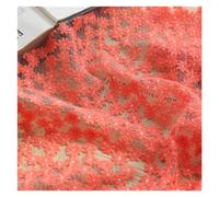 Cotton Craft Fabric, Embroidered Cotton Small Daisy Embroidery Mesh Lace Fabric DIY Cloth Multicolor 1m(As The Picture)