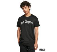 Cotton Crew Neck Short Sleeve Los Angeles Graphic T-Shirt Urban Classics Black M
